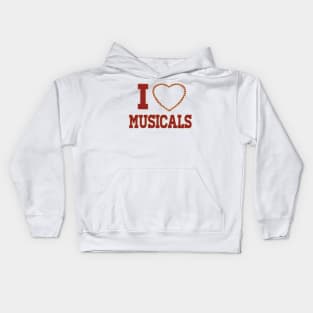 I heart musicals Kids Hoodie